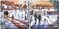 Christmas Village Memories – Hand Embellished Canvas Art