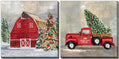 Christmas on the Farm – Hand Embellished Canvas Art