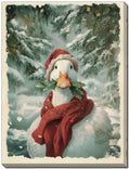 Santa Duck Is Coming to Town – Christmas Canvas Art