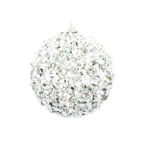 Glittering Mint Ball Ornament