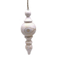Whitewashed Wooden Finial Ornament