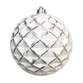 Whitewashed Silver Diamond-Cut Ornament