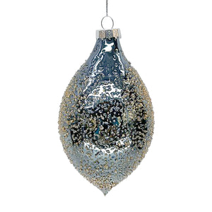 Icy Emerald Glass Ball Ornament