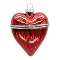Red Glass Heart Gift Box Ornament