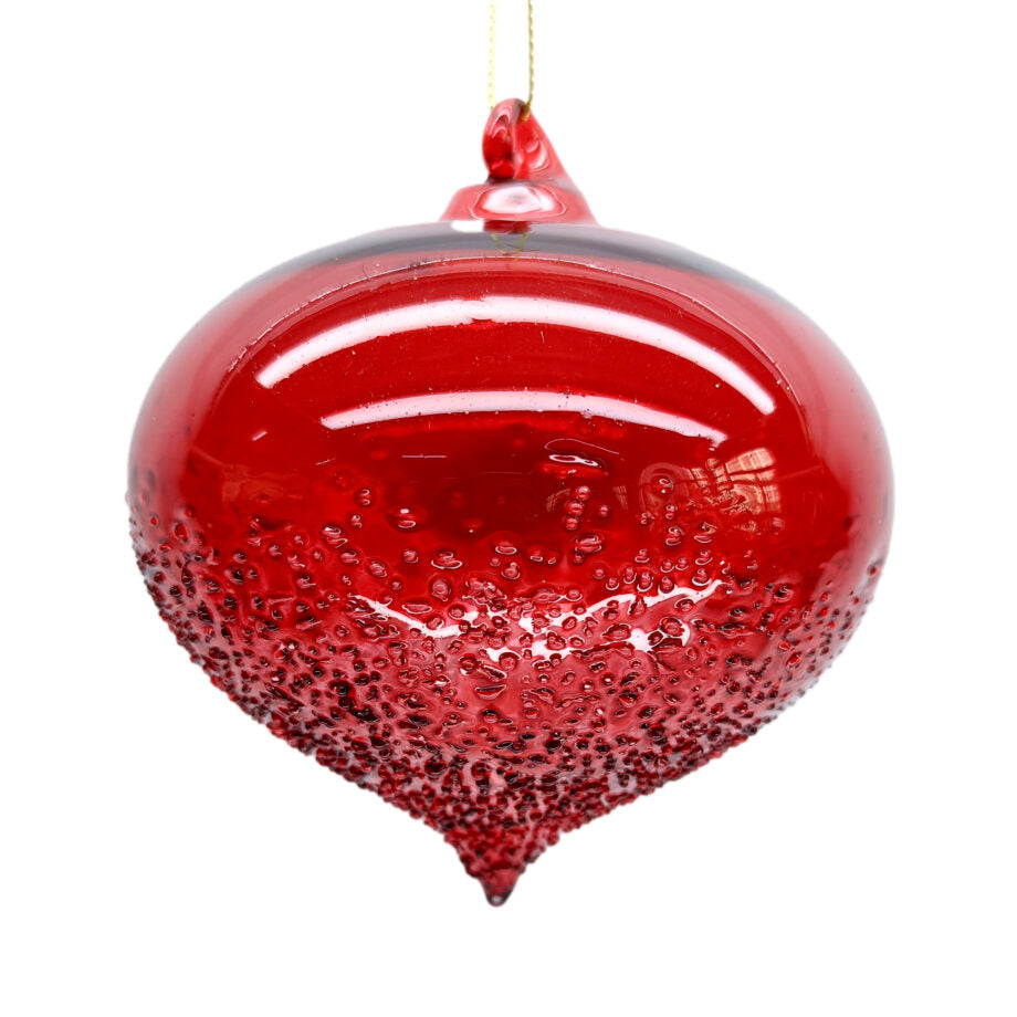 Red Swirling Glass Ornaments