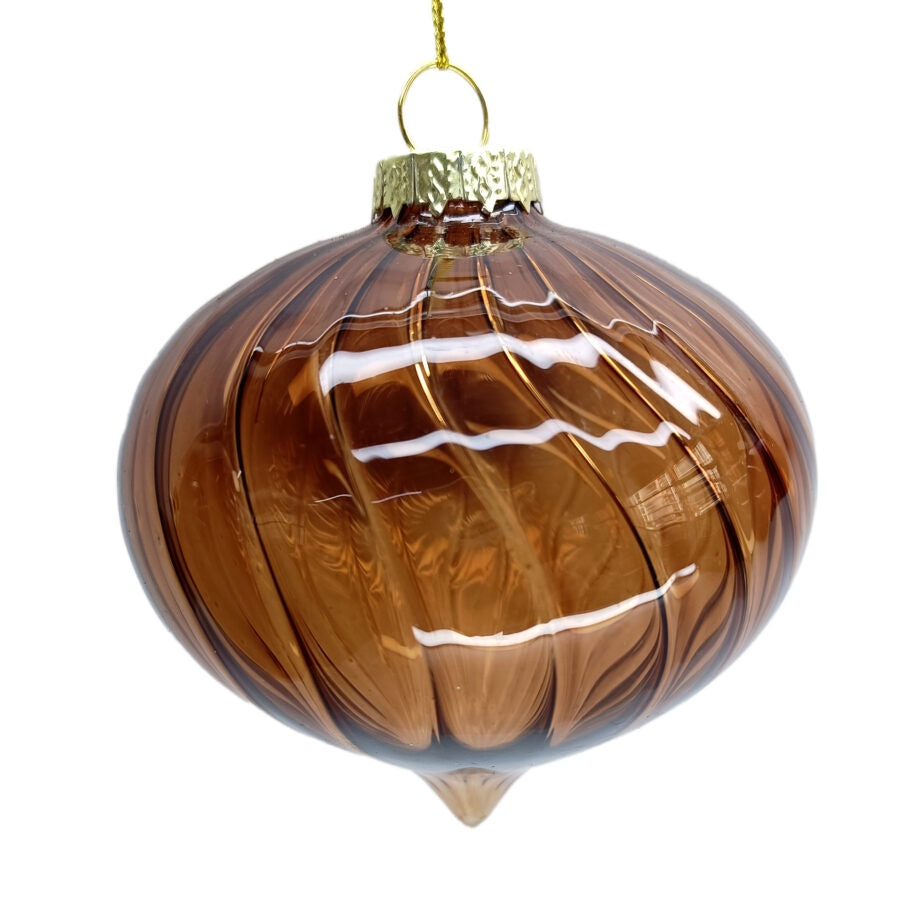 Mercury Coffee Swirling Glass Ball Ornament