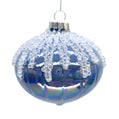 Blue Iridescent Ball Glass Ornament