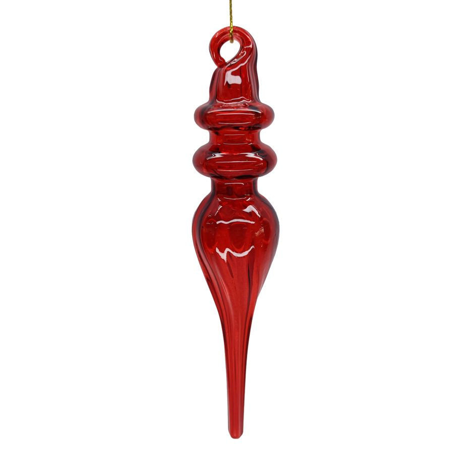 Classic Red Glass Finial Ornament