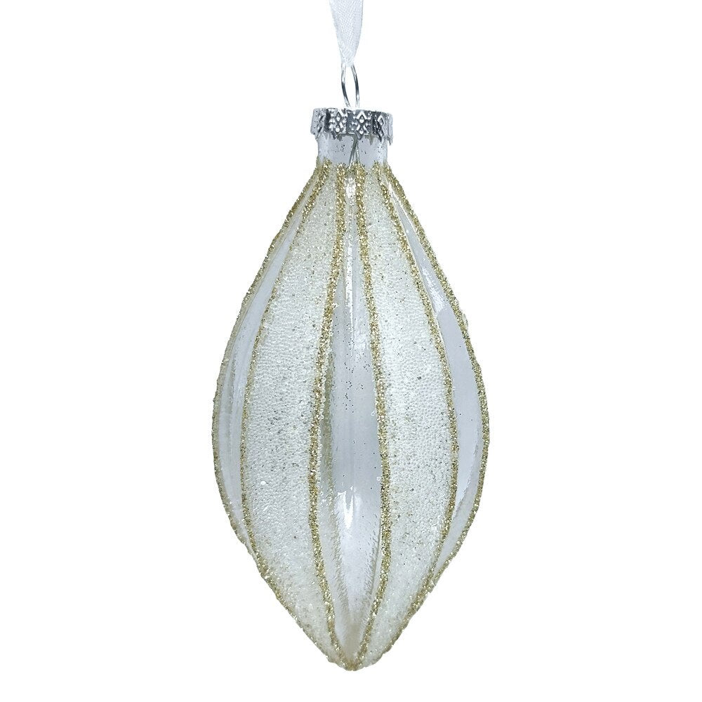 Frosted Champagne Finial Ornament