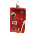 Travel Notebook Glass Ornament
