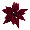 Dark Red Velvet Poinsettia Clip
