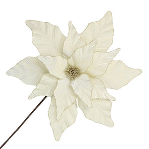 Extra Large Ivory Poinsettia Pick