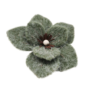 Felt Mossy Green Magnolia Clip