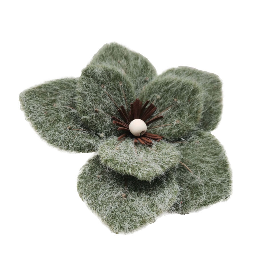 Felt Mossy Green Magnolia Clip