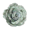 Sage Rose Head Velvet Clip