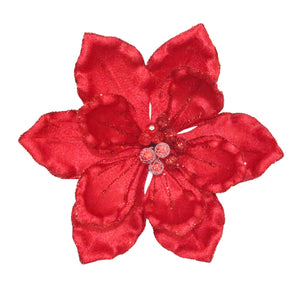 Lovely 10" Red Velvet Magnolia Clip