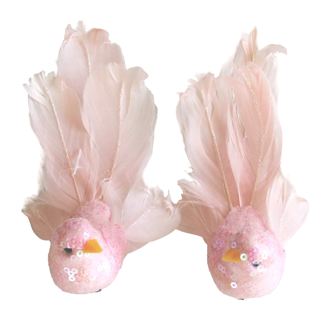 Perfectly Pink Feather Bird Clip