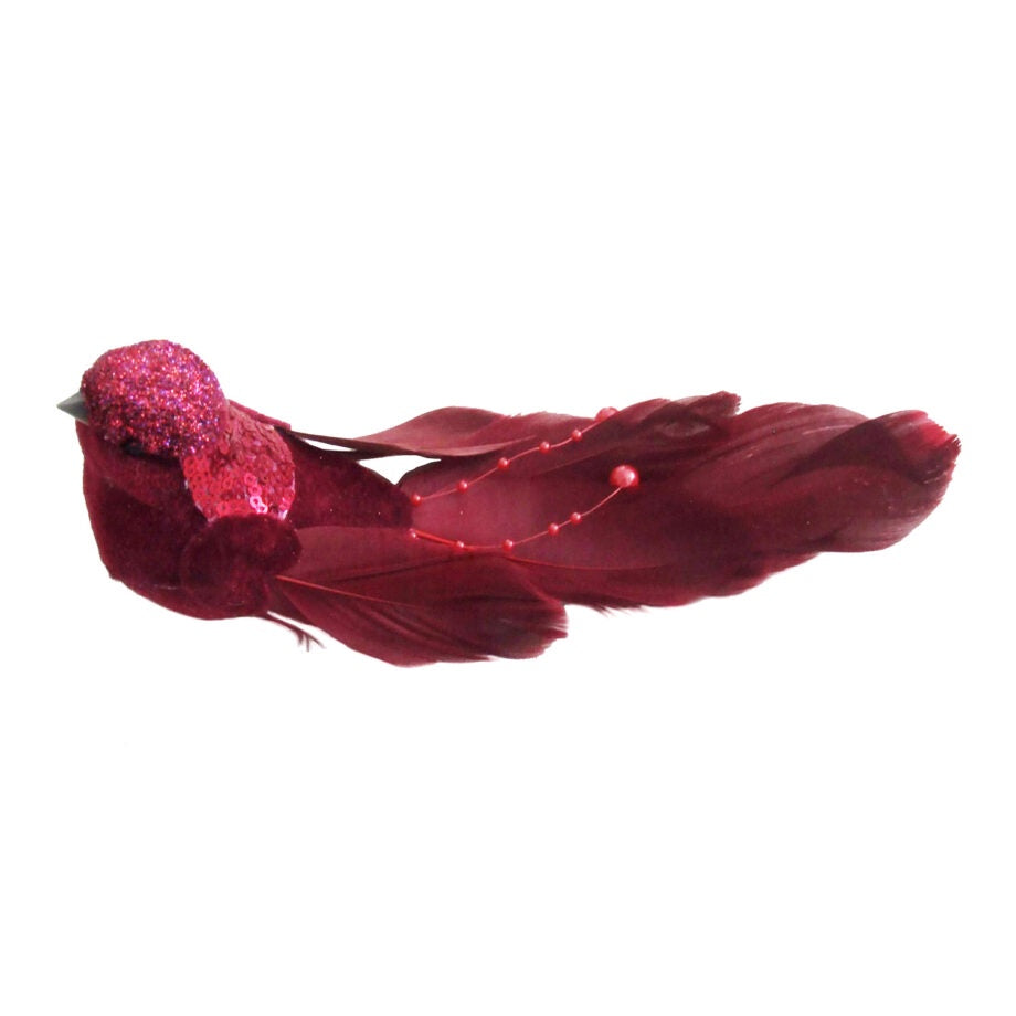 Burgundy Bird Clip