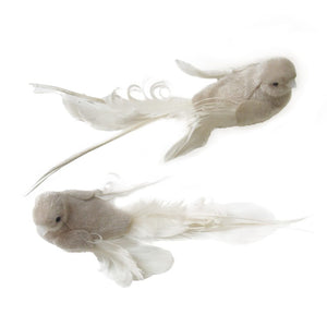 Soft Cream Bird Clip