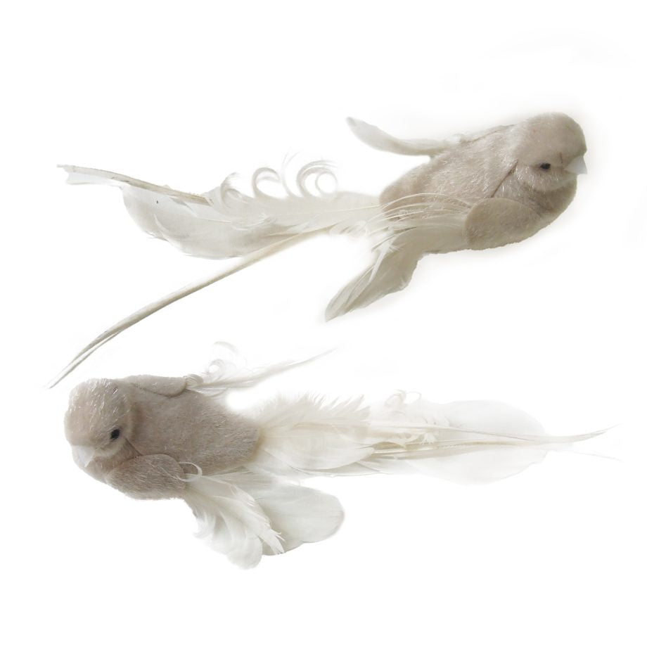 Soft Cream Bird Clip