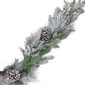 59″ Flocked Mixed Pine Garland with Pine Cones