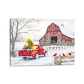 Red Truck Farmhouse Lit Picture