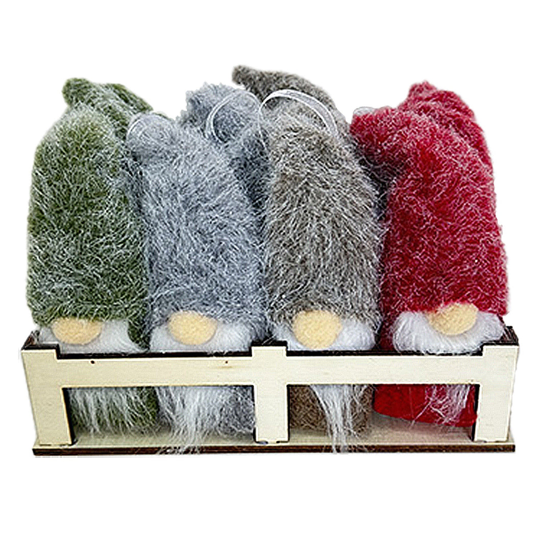Fuzzy Hat Gnome Ornament