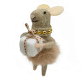 Fuzzy Felt Mouse w Gift Ornament