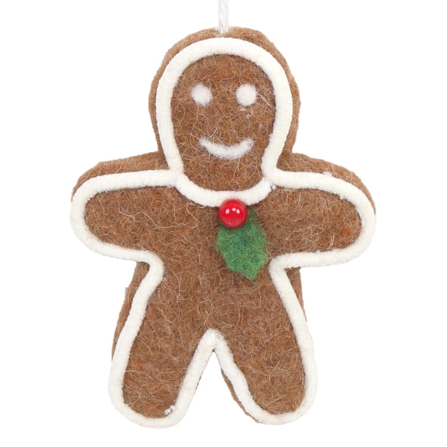 Felt Gingerbread Boy Ornament