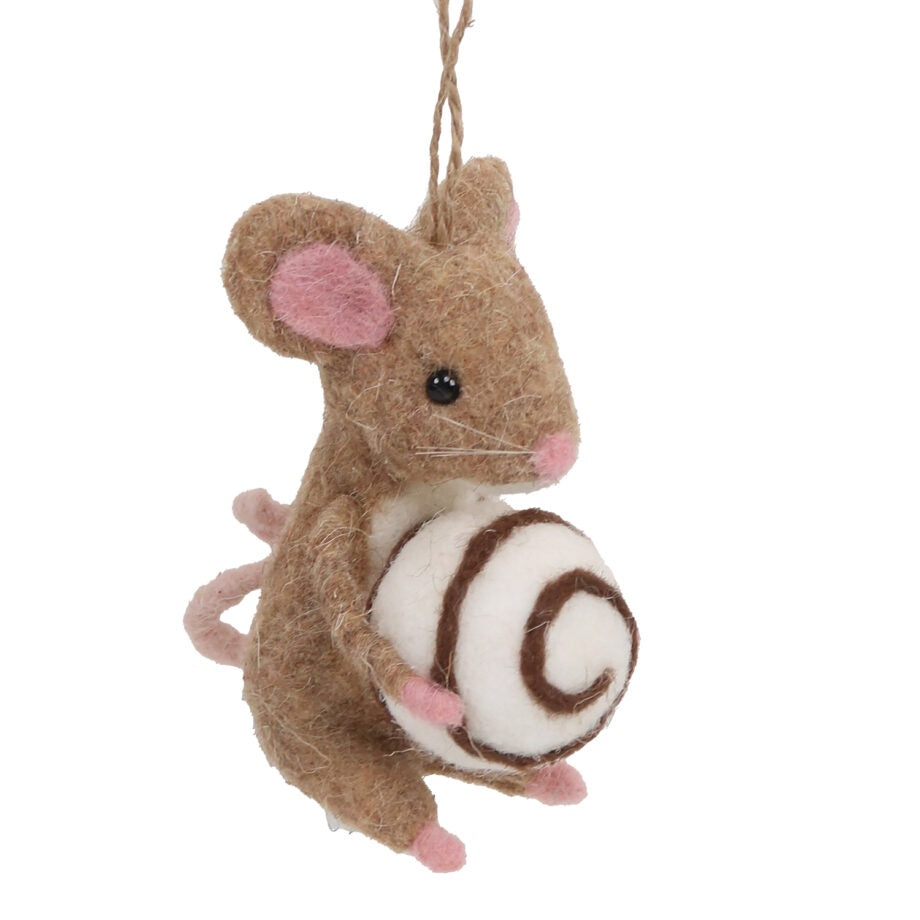 Felt Bakery Mouse w Candy
