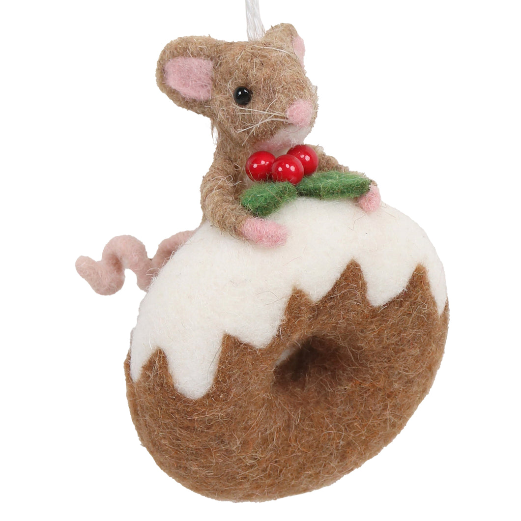 Felt Bakery Mouse On A Donut