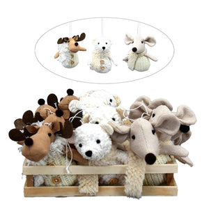 Cuddly Plush Animal Ornament