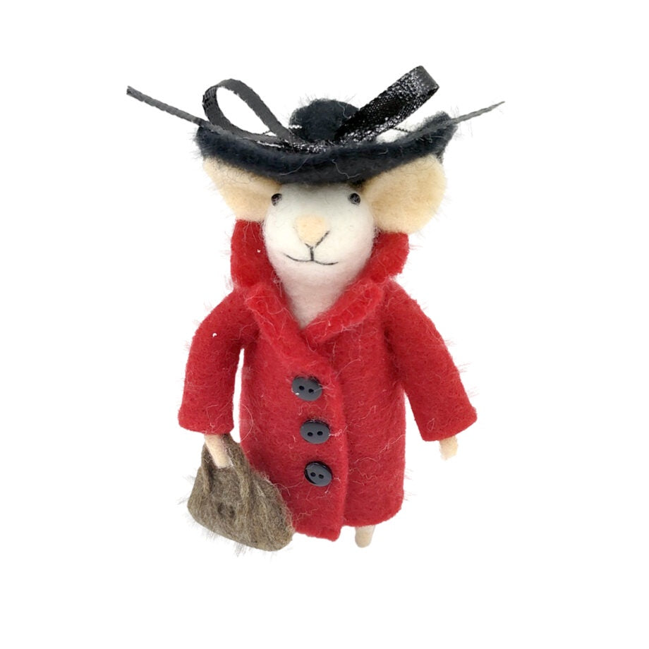 Chic Shopping Felt Mouse Ornament