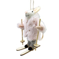 Rosie Fur Felt Ski Mouse Ornament