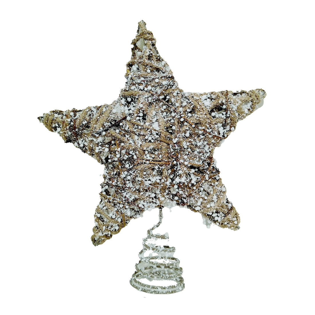Snowy Natural Star Tree Topper
