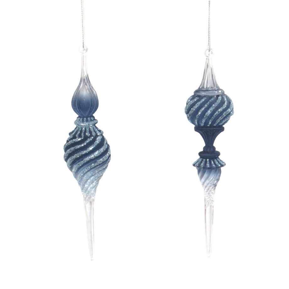 Blue Glitter Icicle