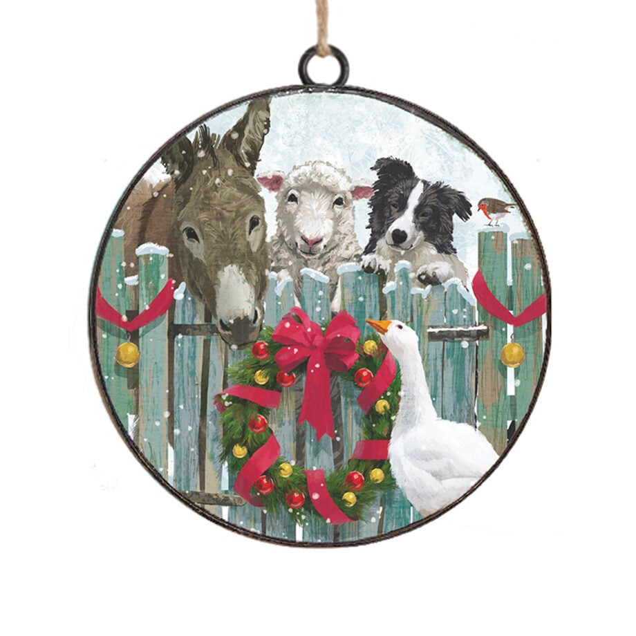 Farm Animals At The Gate Ornament