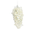 Ivory & Silver Pine Cone Ornament