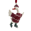 Skating Goose Ornament