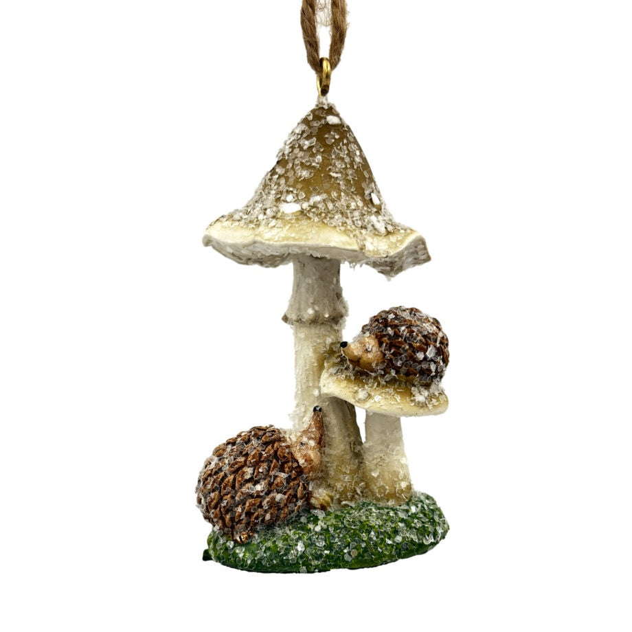 Hedgehog & Mushroom Ornament