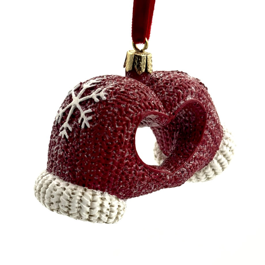 Heart-Shaped Mitten Ornament
