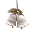 Whitewashed Wooden Bell Ornament