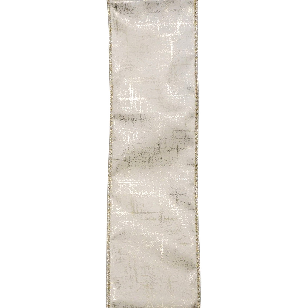 Golden Frost Wired Ribbon