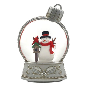 Small Frosted Cheer Lit Snowman Snowglobe