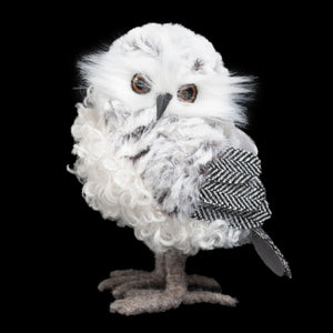 Grey & White Standing Owl