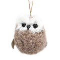 Fuzzy Woodland Owl Ornament