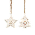 Painted White & Gold Metal Ornament