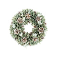 Green Wood Rosette Wreath