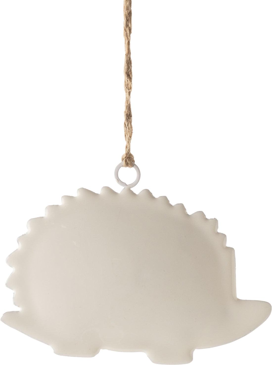 White Enamel Hedgehog Ornament