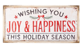 Wishing You Joy & Happiness Holiday Sign